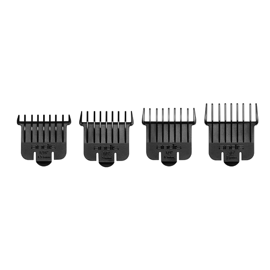 Picture of Andis T-Blade: Snap-On Blade AttachMent Combs, 4-Comb Set,SIZES: 0, 1, 2, 3 #23575