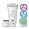 Picture of Braun Silk-épil 9 Epilator with Body Exfoliation Brushes, Shaver head and Deep Massage #9961