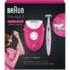 Picture of Braun Silk-épil 3 Epilator Raspberry pink - Corded epilator with 2 extras #SE3420