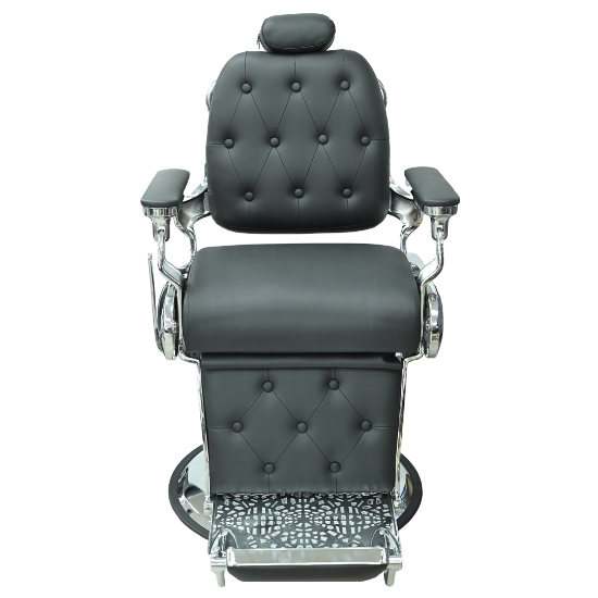 Picture of LEGEND BARBER CHAIR BLK & SILVER LT820BS