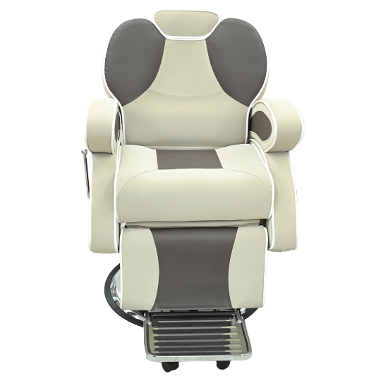 Picture of LEGEND BARBER CHAIR CREAM & BROWN LT827CB