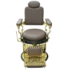 Picture of LEGEND BARBER CHAIR BROWN & GOLD LT857BG