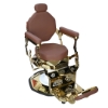 Picture of LEGEND BARBER CHAIR BROWN & GOLD LT886BG